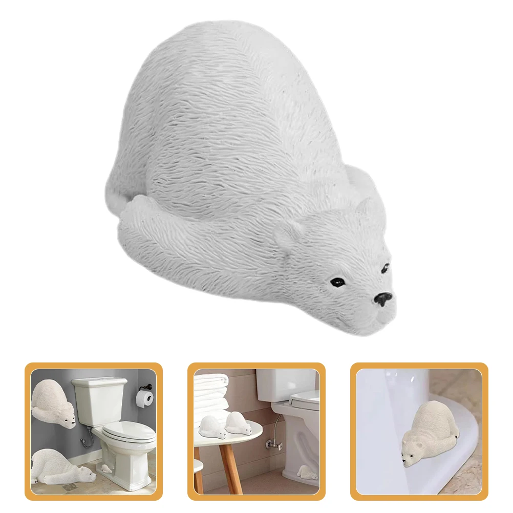 

Adorable Bear Bolt Caps Universal Resin Push-On Bowl Bolt Covers Decorative Sturdy Screw Trim Cover Easy Installation Bear