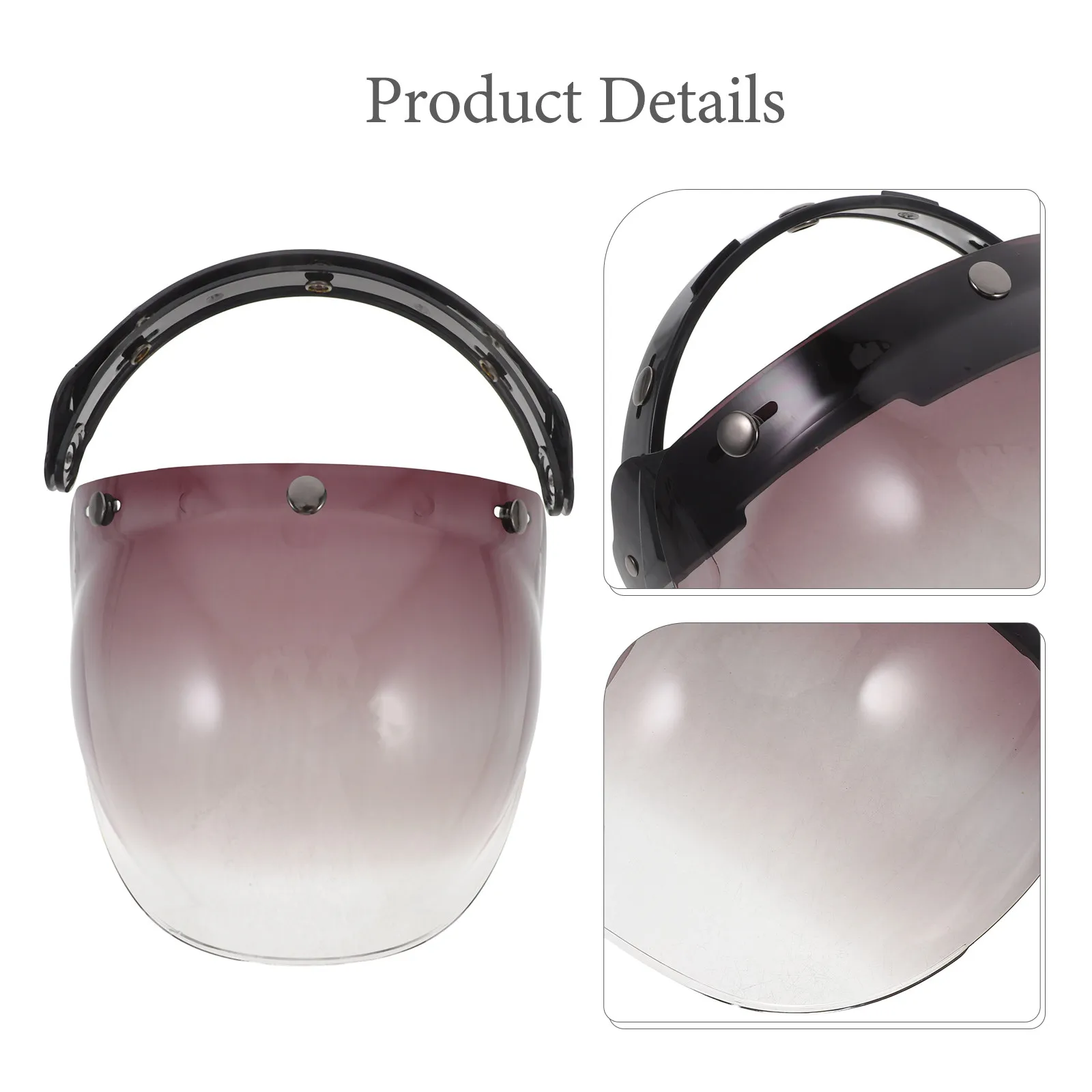 

1Set Motorcycle Visor Bubble Lens Replacement Sturdy Frame Wide Field of View Shield Riding Accessory Outdoor Use