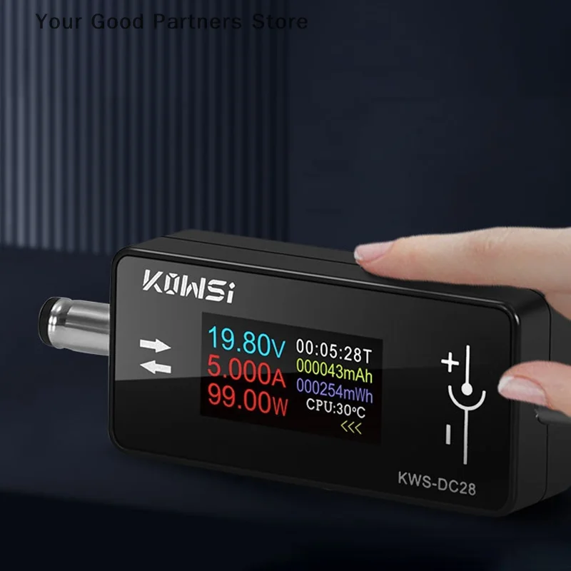 KWS-DC28 Amperometro di tensione Misuratore di potenza Tester di tensione CC Misuratore di potenza CC Amp Voltmetro Amperometro Rilevatore Tester digitale