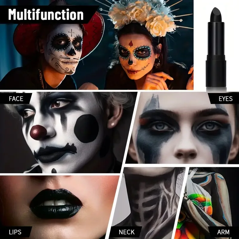 Black Lipstick Waterproof Velvet Matte Long Lasting Lip Gloss Christmas Halloween Party Lip Makeup Tint Moisturizing Cosmetics