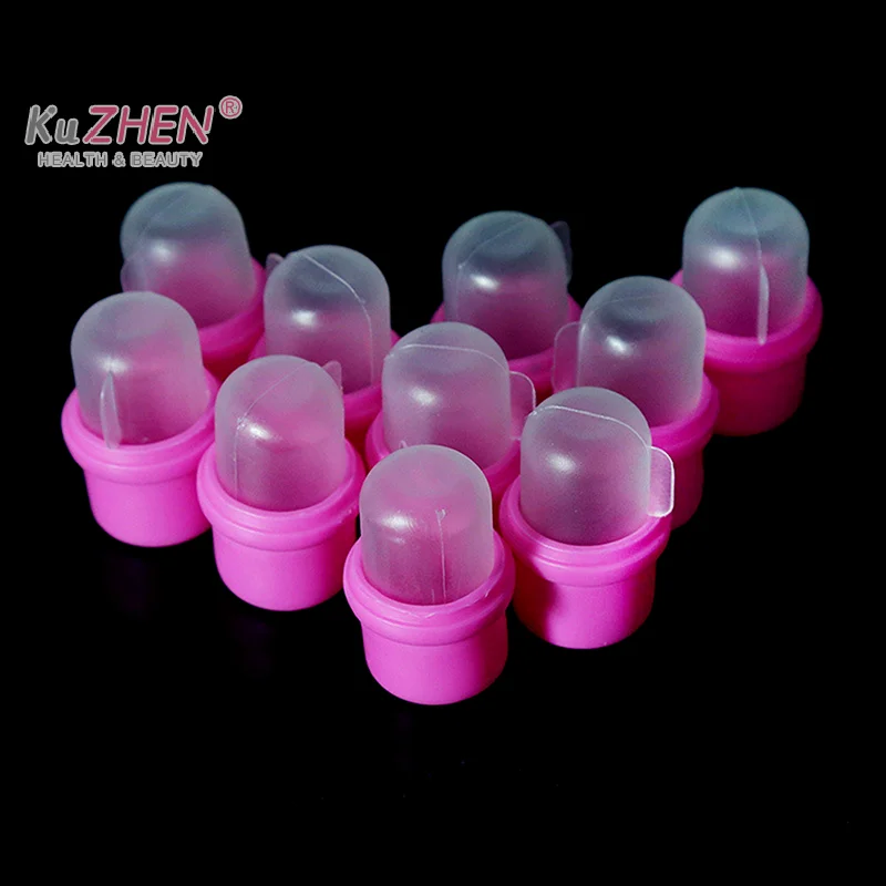 10Pcs Clip per smalto per unghie Soak Off tappo in Silicone UV Gel Polish Remover Wrap sgrassante Cleaner Tip Finger Cover vernice strumento per Manicure