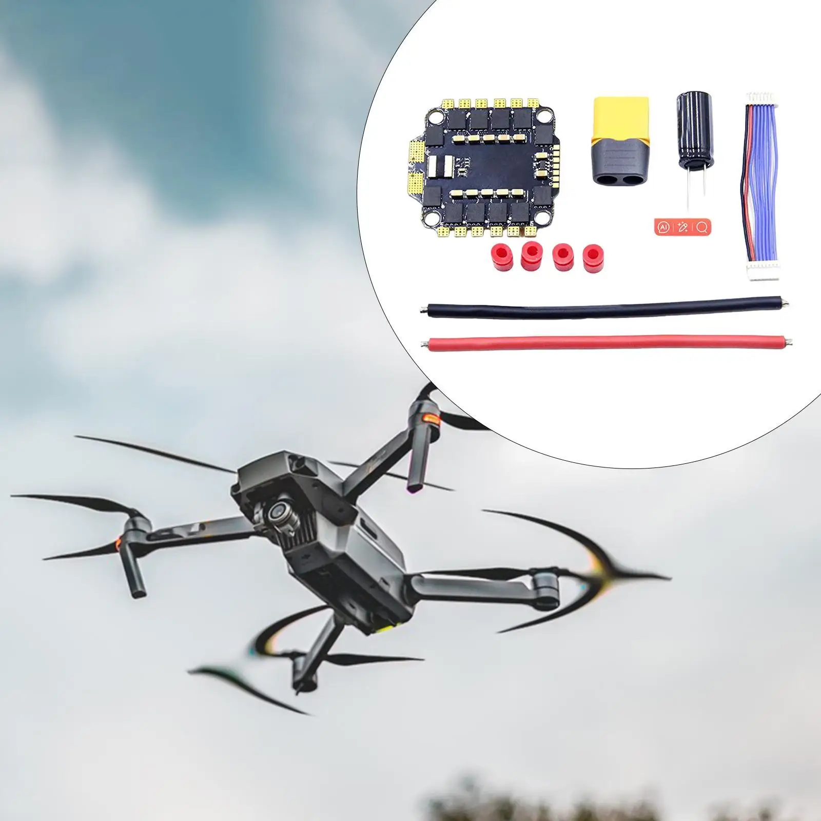 four in a ESC 4 in1 Brushless ESC Stack FC Stack Brushless ESC for Fixed Wing Quadcopter