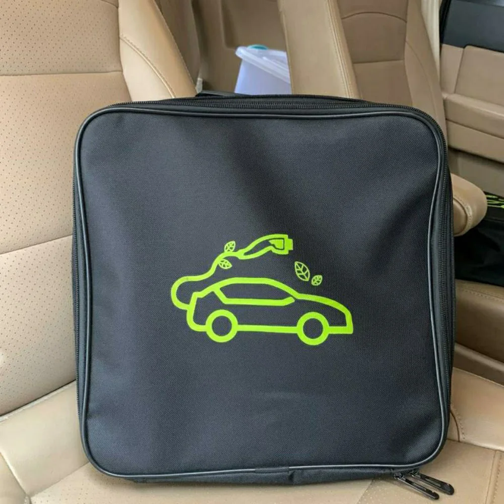 EV Car Charging Cable Storage Carry Bag For Electric Vehicle Charger Plugs Sockets Waterproof Fire Retardant Equipment Container