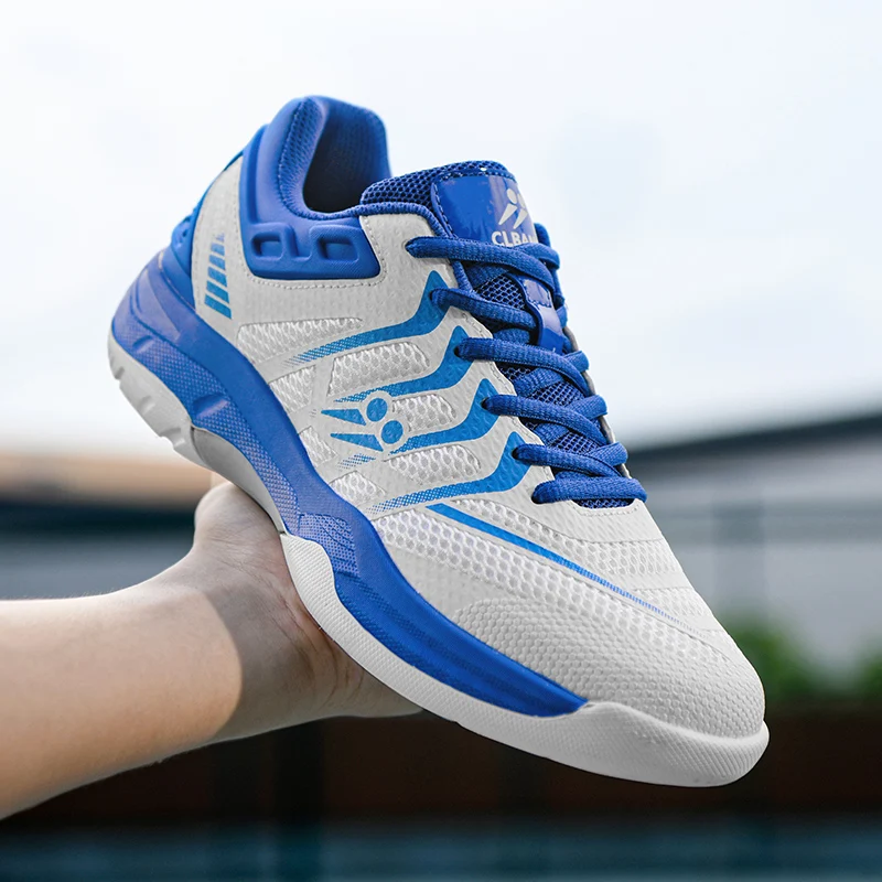 Luxury Brand Badminton Shoes Mesh Breathable Tennis Shoes Anti-Slippery Indoor Court Shoes Light Weight Table Tennis Shoe Unisex