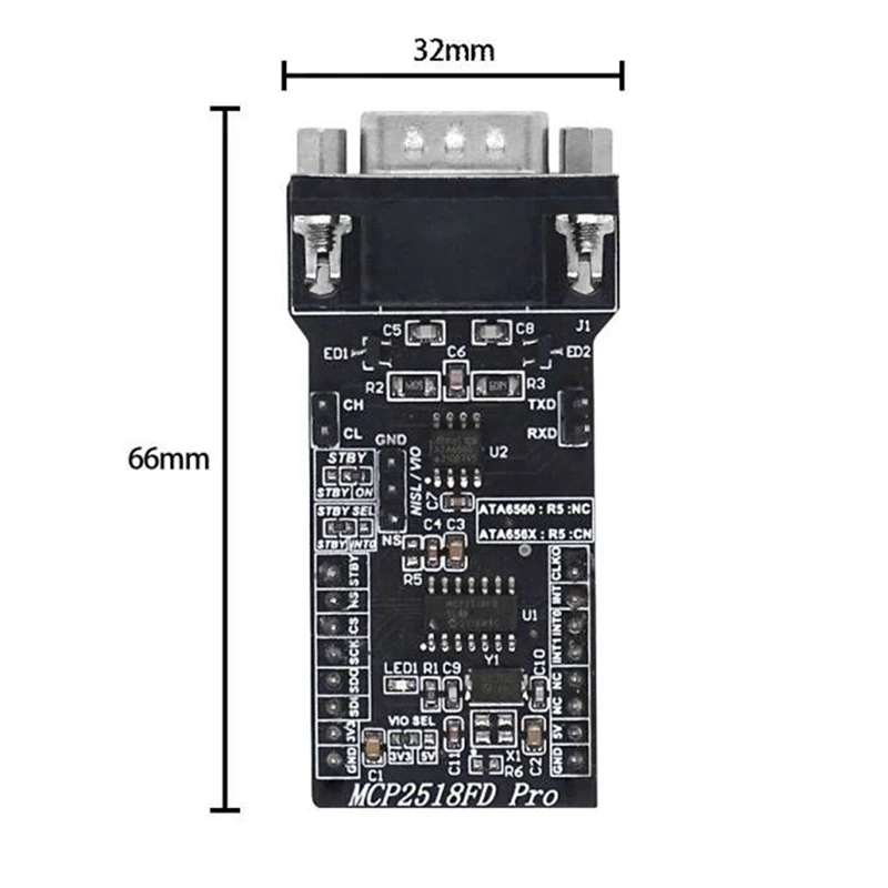 XTECH – Module SPI vers CANFD, Module MCP2518FD, émetteur-récepteur ATA6560, Module de Bus CAM, Module de contrôle Super MCP2515