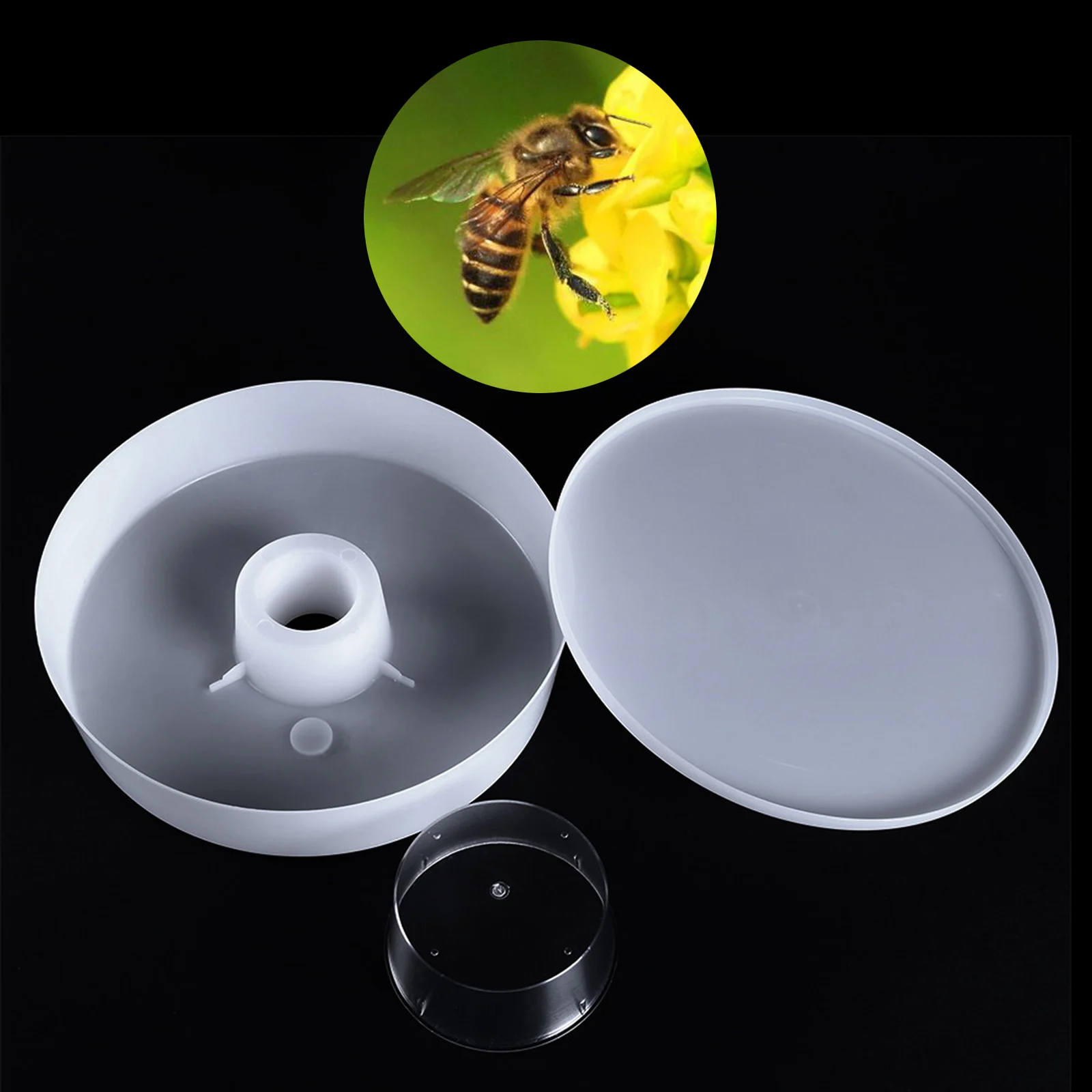 1PCS Bee Feeder Beehive Entrance ดื่มชามสำหรับ Bee ดื่มน้ำเชื่อมอุปกรณ์ให้อาหารอุปกรณ์การเลี้ยงผึ้ง