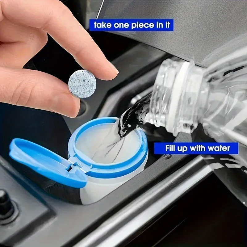5/10/30PCS Solid Cleaner Automobile Windshield Cleaner Effervescent Tablets Automatic Wiper Glass Solid Cleaning Plate