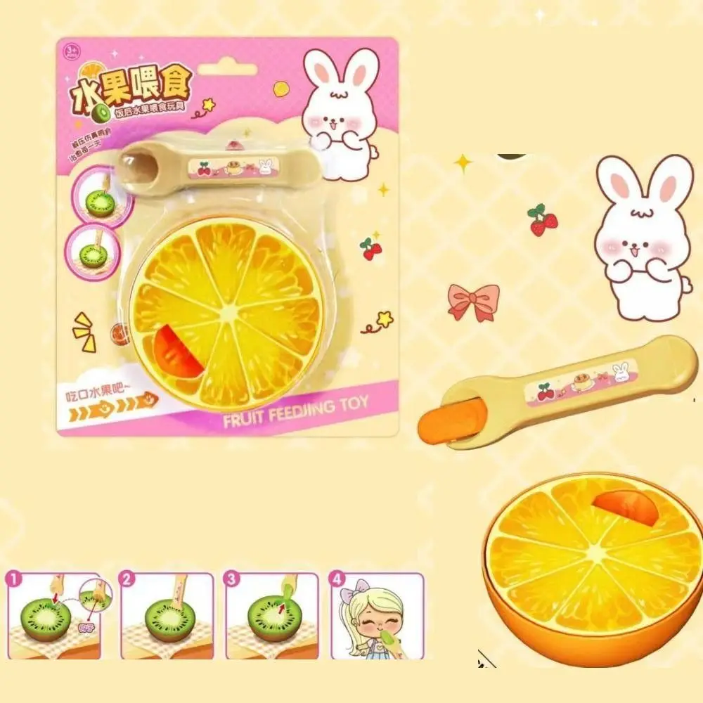 

Food Feeding Fruit Pudding Set Feeding Simulation Orange Watermelon Pudding Kiwi fruit Role Play Play House Toys for Friend