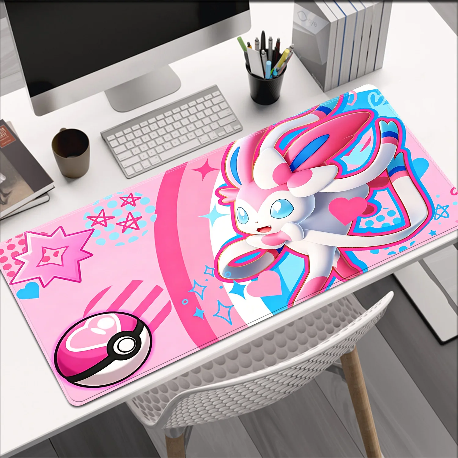 Kawaii Anime P-Pokemon HD Mouse Pad Eevee Sylveon Umbreon Pikachu XXL Mousepad Computer Keyboard Pad Game Accessories Desk Mat