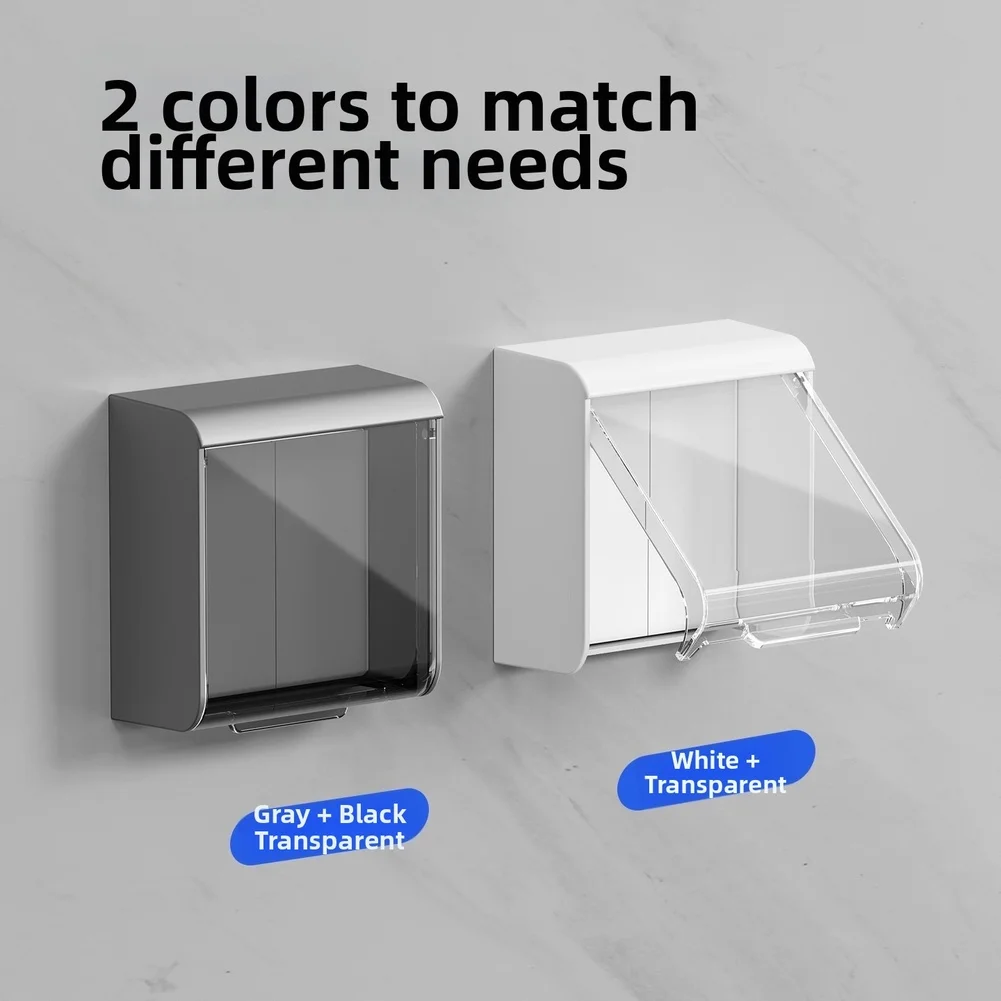 1PCS 86 Type Outdoor Socket Protective Cover Waterproof Outlet Cover No Drill Bathroom Splash Proof Box Electrical Supplies