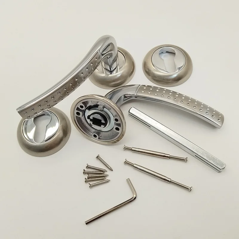 

Point type Door handle on rosette for interior and entrance metal doors SH-A-01