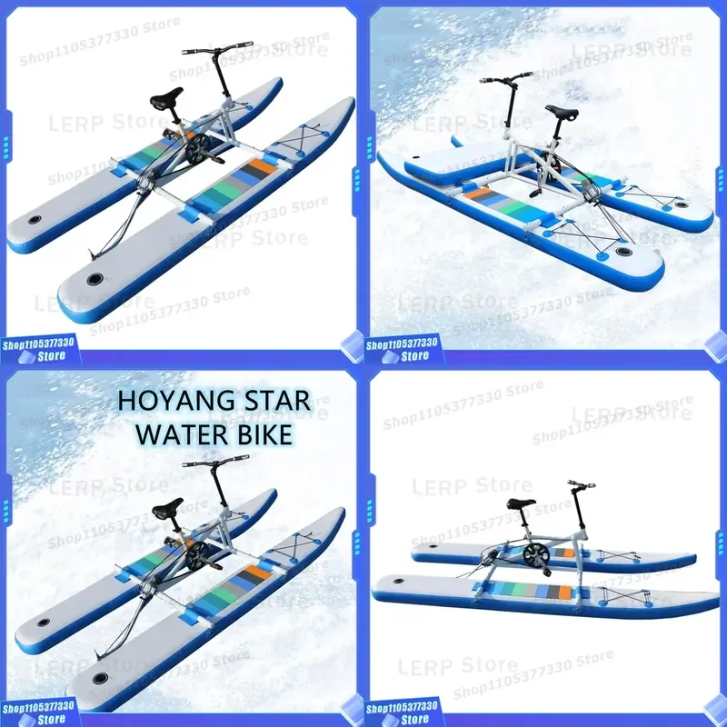 Adult Pedal Boat PVC Inflatable Single Water Cycle Bike Water Bike Pedal Boat for Sale Cheap Pontoon Boats