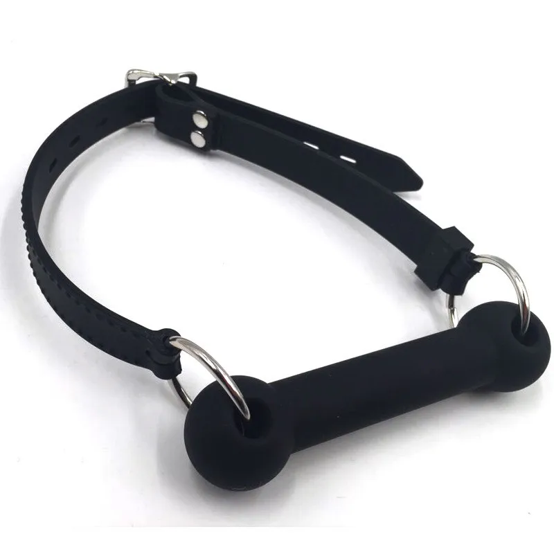 BDSM Bondage Full Silicone Open Mouth Bit Gag Black Horse Pony Gags Harness Restraint Adult Sex Toy for Couple  Roleplay