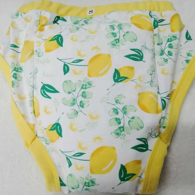 Waterproof Cotton Adult Training Pants Reusable Briefs With Padding Inside ABDL Cloth Diapers Panties Nappy Underweaer