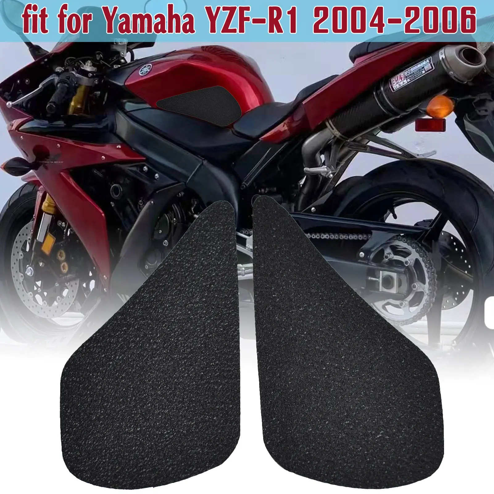 

For YZF R1 Tank Traction Side Pad Gas Fuel Knee Grip Decal For Yamaha YZF-R1 2004 -2006 YZFR1 Motorcycle Stickers Accessories