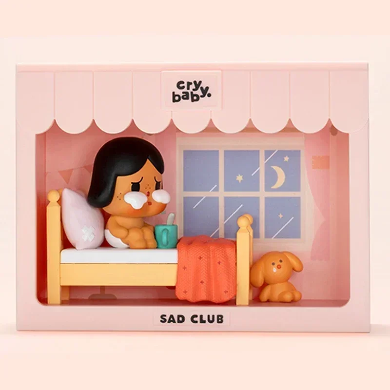POP MART CRYBABY Sad Club Series Anime Action Figure 1PC/9PCS Set Blind Box Molly Figurine Cute Desktop Ornament Gift for Girls image 3