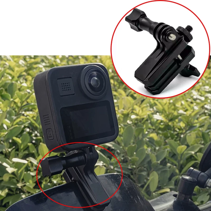 1PCS Motorcycle Windshield Clamp Mount Bracket For DJI Action 5Pro/3/4 Insta360 GoPro Sport Camera Holder Replacement Part