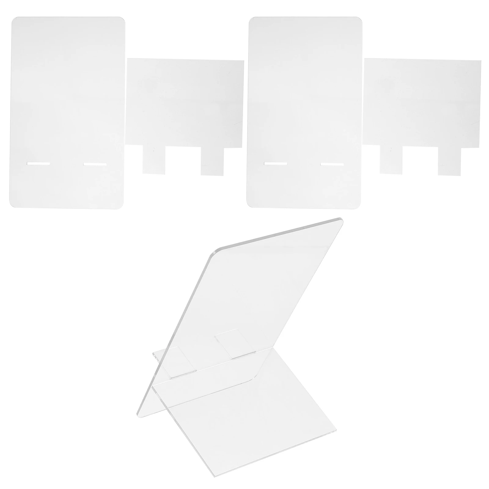 

3pcs Acrylic Memo Board 9x15cm Rewritable DryErase TransparentDesk OfficeSupply MiniWhiteboard forDesk