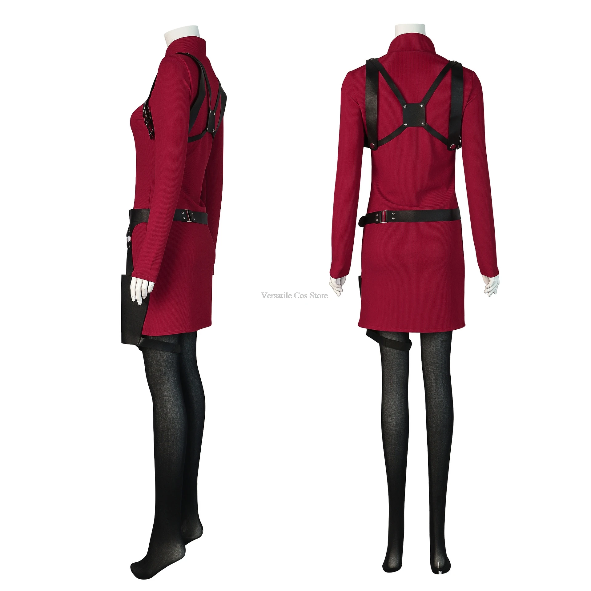 Vrouwelijke Inwoner 4 Ada Wong Cosplay Kostuum Jurk Riem Outfits Fantasia Halloween Carnaval Vermomming Pak Voor Volwassen Vrouwen Meisjes