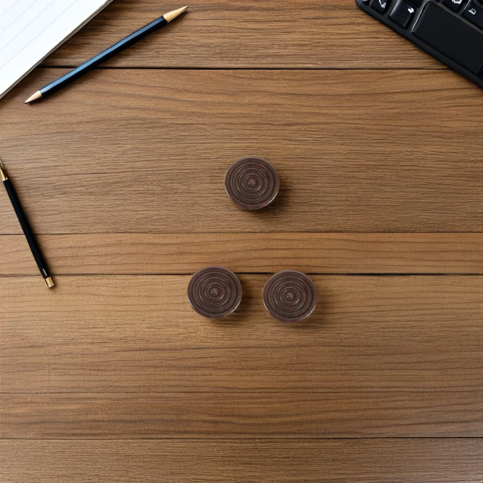 

24pcs Jumping Wooden Checkers Replacement Wood Pieces Round Pieces Board Accessory For