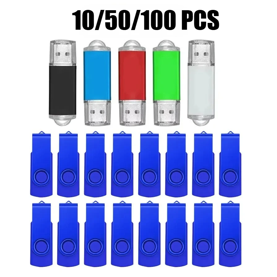 

10/50/100PCS/lot USB 2.0 Flash Drive Flash Memory Card 128MB Pendrive 64GB USB Stick 1GB 2GB 64GB Disk Cle USB Free Custom Logo