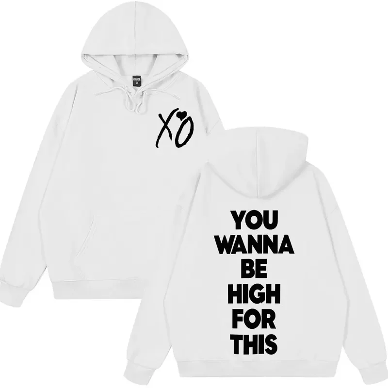 The Weeknd XO Fashion Graphic Hoodie Men Women Vintage Pullover Autumn and Winter Loose Casual Oversized Sweatshirts Streetwear