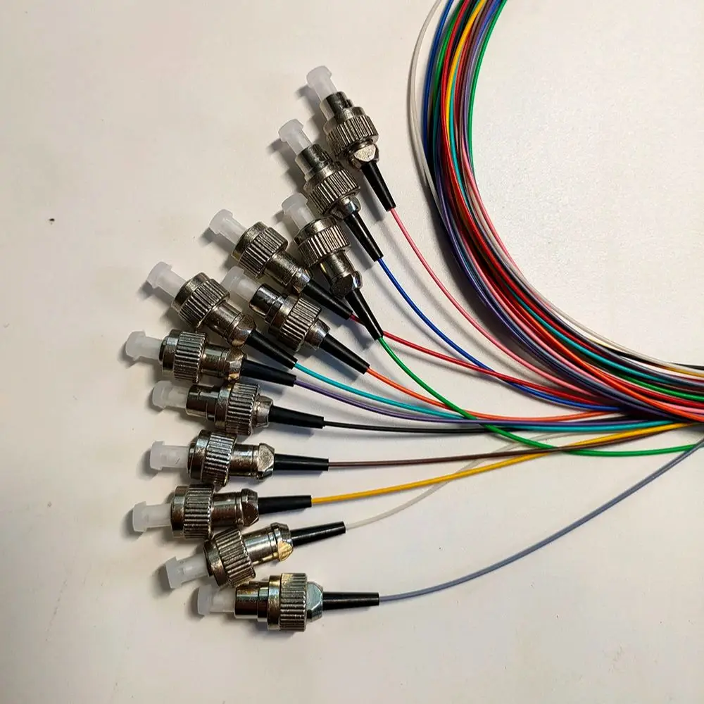 FC/UPC 12 Colors Fiber Optic Pigtail Cable 0.9mm FTTH Fibre Optic Patch Cord Single Mode Fibra Optica Pigtail For Modem 1.0M