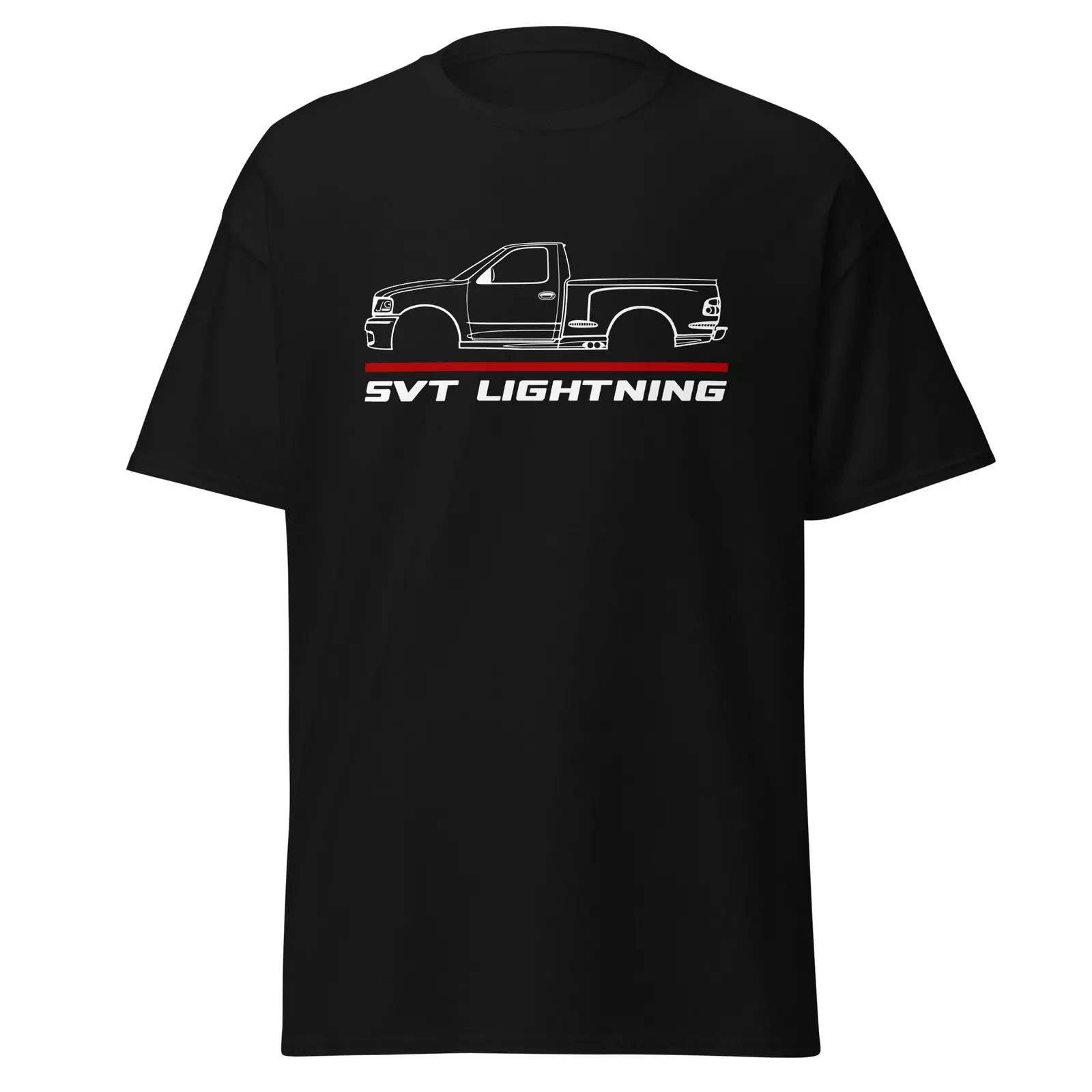 男性用フォードカジュアルグラフィックTシャツ,半袖,トラック愛好家,svt,ライトニング2001,綿100%,S-3XL,Tシャツ,夏,2024