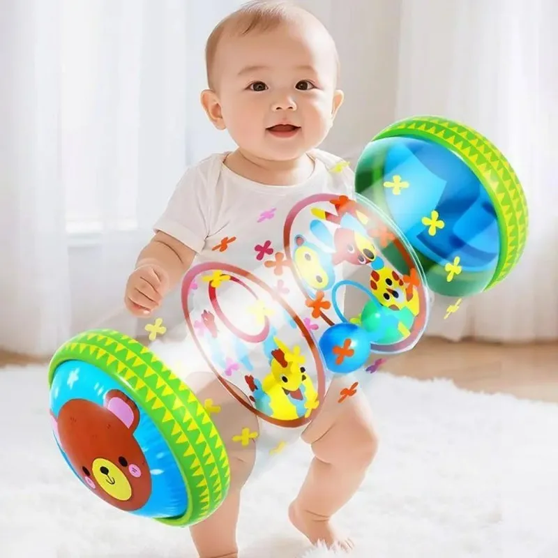 Inflatable Baby Crawling Roller Toy Rattles Games for Babies Development 6 12 Months Baby Crawling toy Fitness Educational Toys