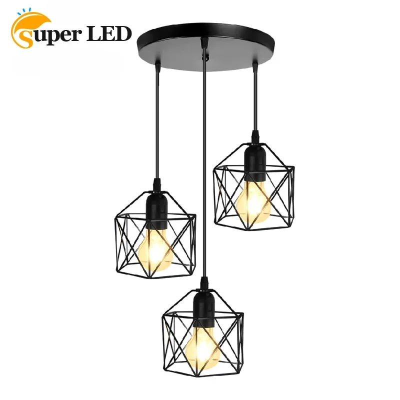 

Nordic Style Hanging Lamp Vintage Chandelier Led Ceiling Lighting kitchen Dining Living Room Home Christmas Decor Pendant Light