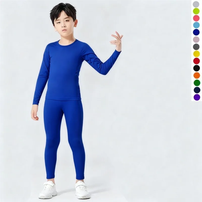Children Kid Boy Girl Conmproression Skiing Underwear Set Fitness Ski Snowboarding Sport Running Hiking Exercise Jogging Suit K0