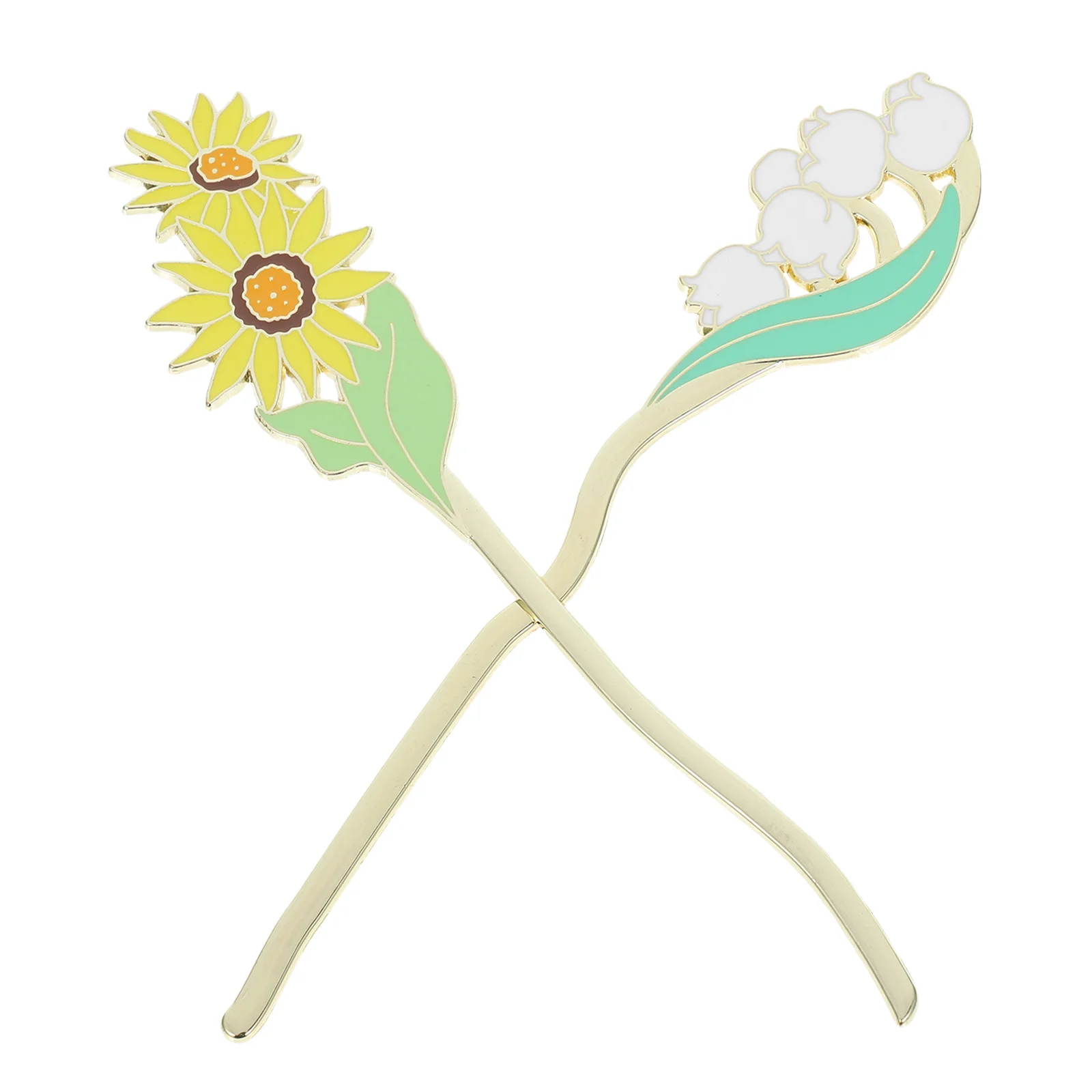 

2 Pcs Flower Bookmark Accessories for Reading Lovers Aesthetic Bookmarks Floral Women Metal