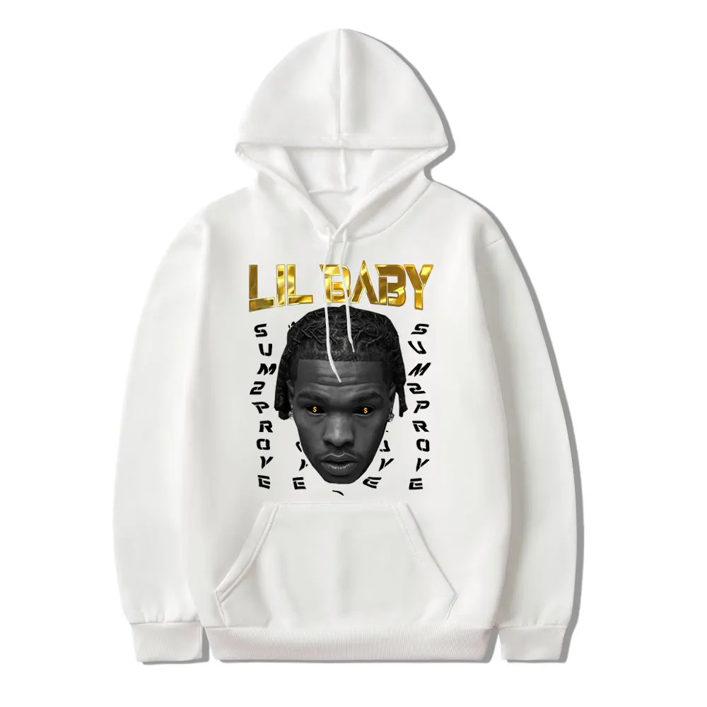 90er Jahre Rapper Lil Baby Grafik Hoodie Männer Frauen Hip Hop Vintage Kapuze Sweatshirt lässige Baumwolle übergroße Hoodies Streetwear