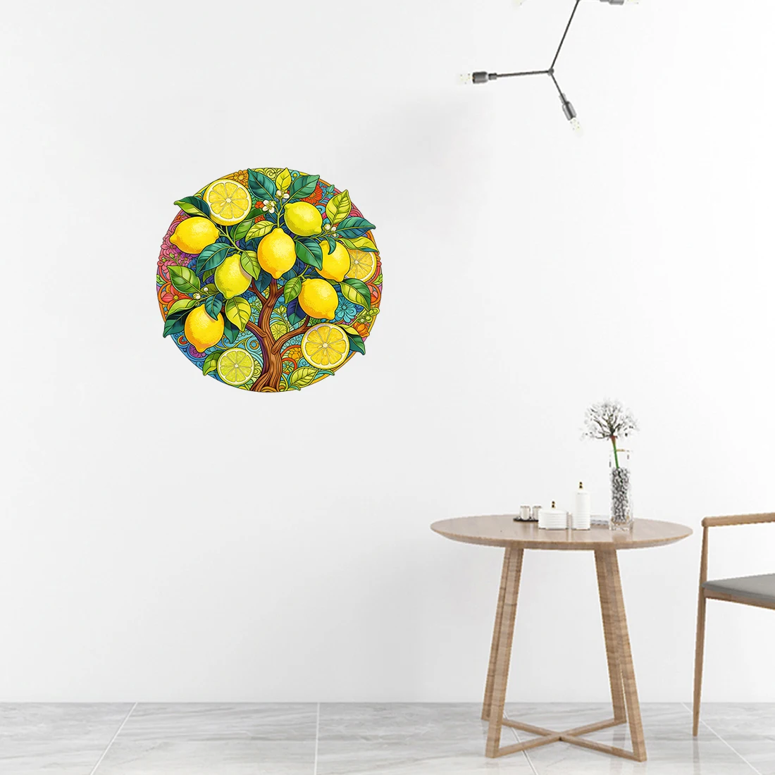 Three Ratels CEE183 Cartoon illustration style lemon tree wall stickers for home decoration