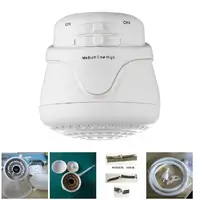 Cabezal de ducha eléctrico calentador de agua caliente instantáneo de alta potencia para grifo de baño cabezal de ducha redondo 5400W 1/2/3 Uds
