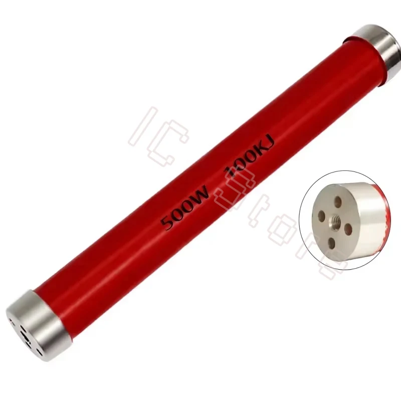 1PCS RI80 High-Voltage Non-Inductive Resistor 500W Red Glass Enamel Metal Film 1 2 5 10 20 30 50 100 150 200 300 500K 500M