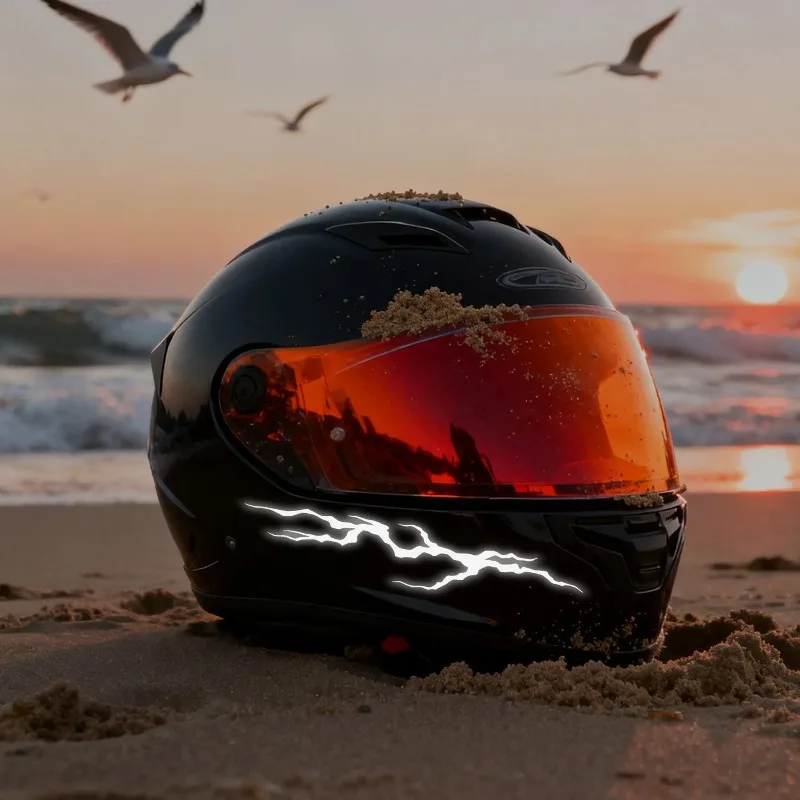 

1 шт. Виниловая наклейка с изображением молнии для мотоцикла, водонепроницаемая, неотражающая, для шлема, топливного бака, скутера, автомобиля, декор для самостоятельного оформления