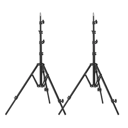 Meking Light Stand for Photography, 86.6 inches (220 cm), Adjustable Height, 1/4 Screws, Aluminum, Reverse Folding