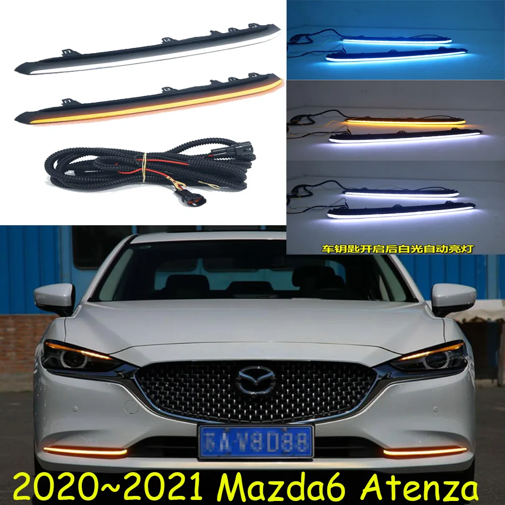 Car Bumper Headlight For Mazda6 Atenza Daytime Light Aurion 2020~2021y DRL Car Accessories LED Headlamp For Mazda6 Fog Light