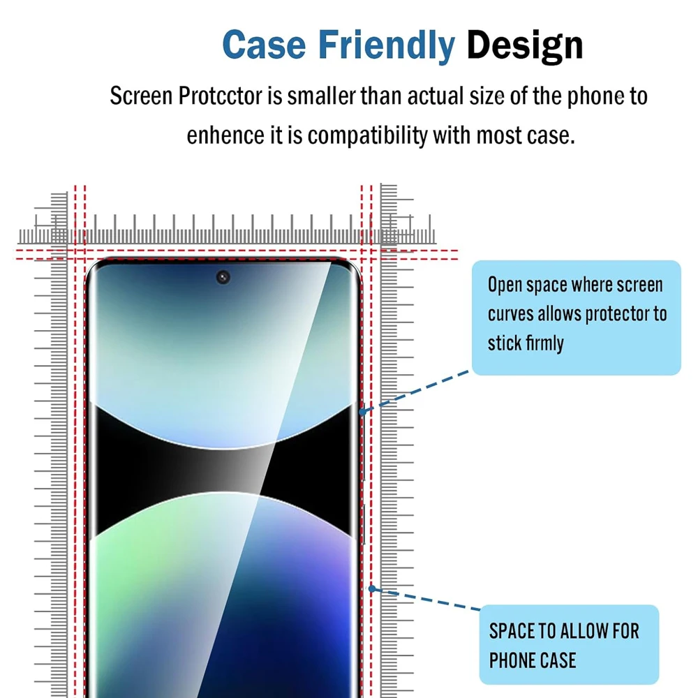 1-5 قطعة 10D حافظة من الزجاج المقسى المنحني لهاتف Xiaomi Redmi Note 14 Pro Plus واقي للشاشة لهاتف Redmi Note 13 Pro plus Note14Pro + #2