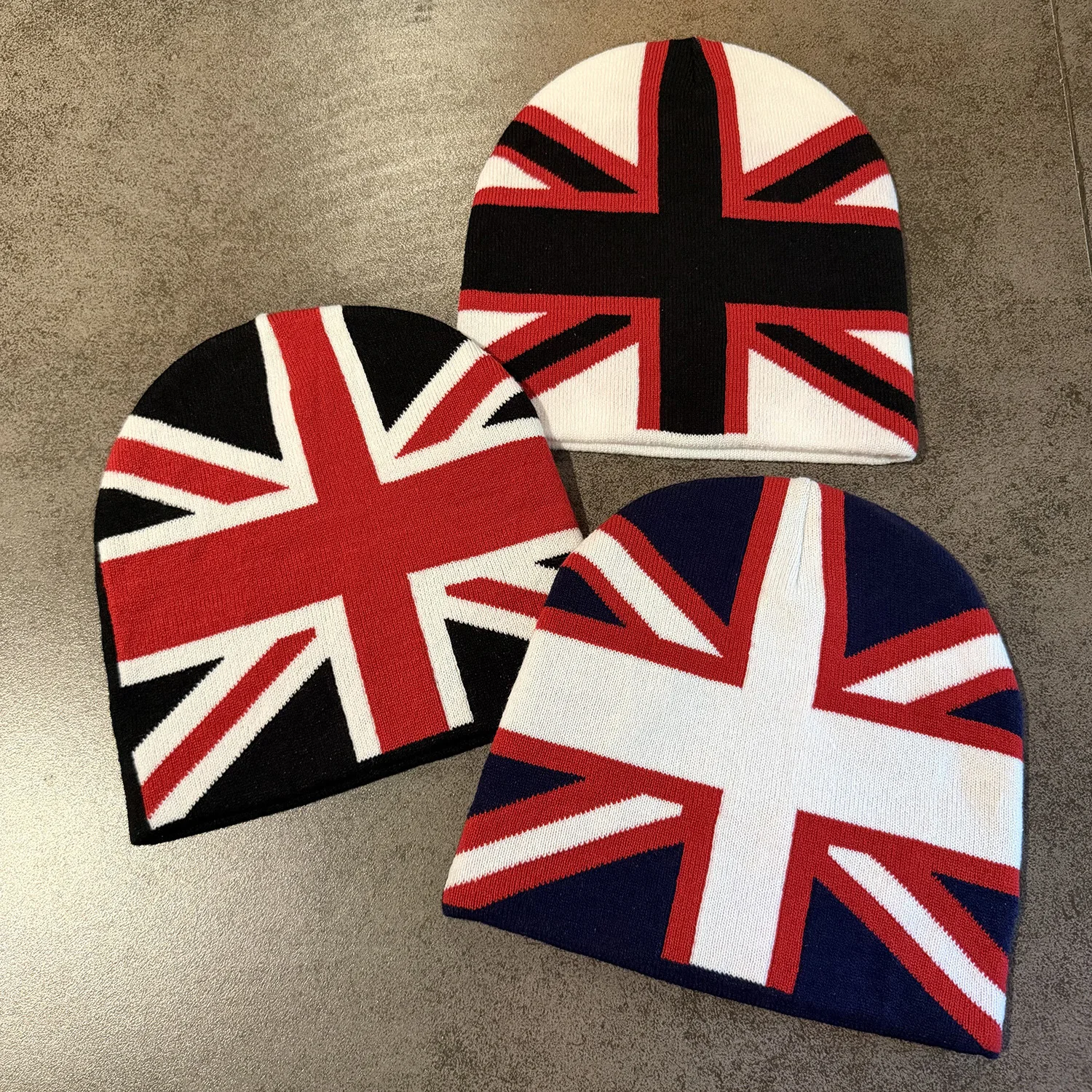 European Style Jacquard Union Jack Knitted Hats New Men Women Warm Casual Fashion Personal Rap Versatile Outdoor Street Beanies