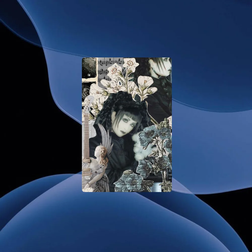 ملصقات Malice Mizer Rock Band، ملصقات كرتونية لبطاقة الائتمان والخصم والبنك وبطاقة شحن الحافلة المترو المقاومة للماء لتزيين ملصق الديكور