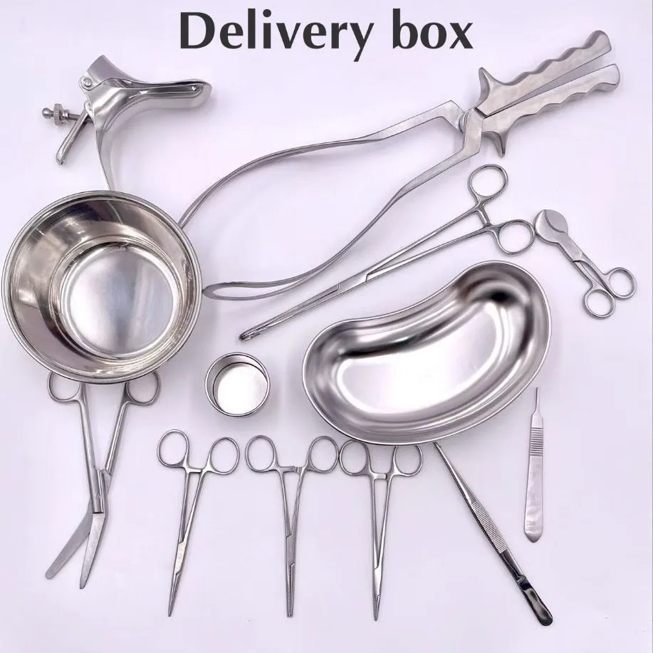 Stainless Steel Basic Birth Instrument Kit Obstetric Midwife Kit Various Obstetric Instrument Kit Components