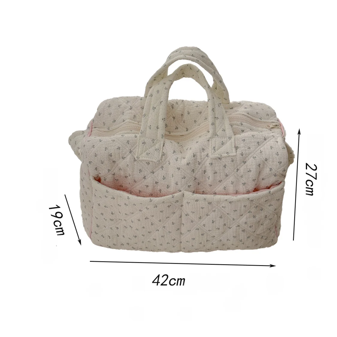 YT-Style frische und süße Blumen-Reisetasche, neue Handtasche mit großem Fassungsvermögen, Studenten-Pendlertasche – Detail 1