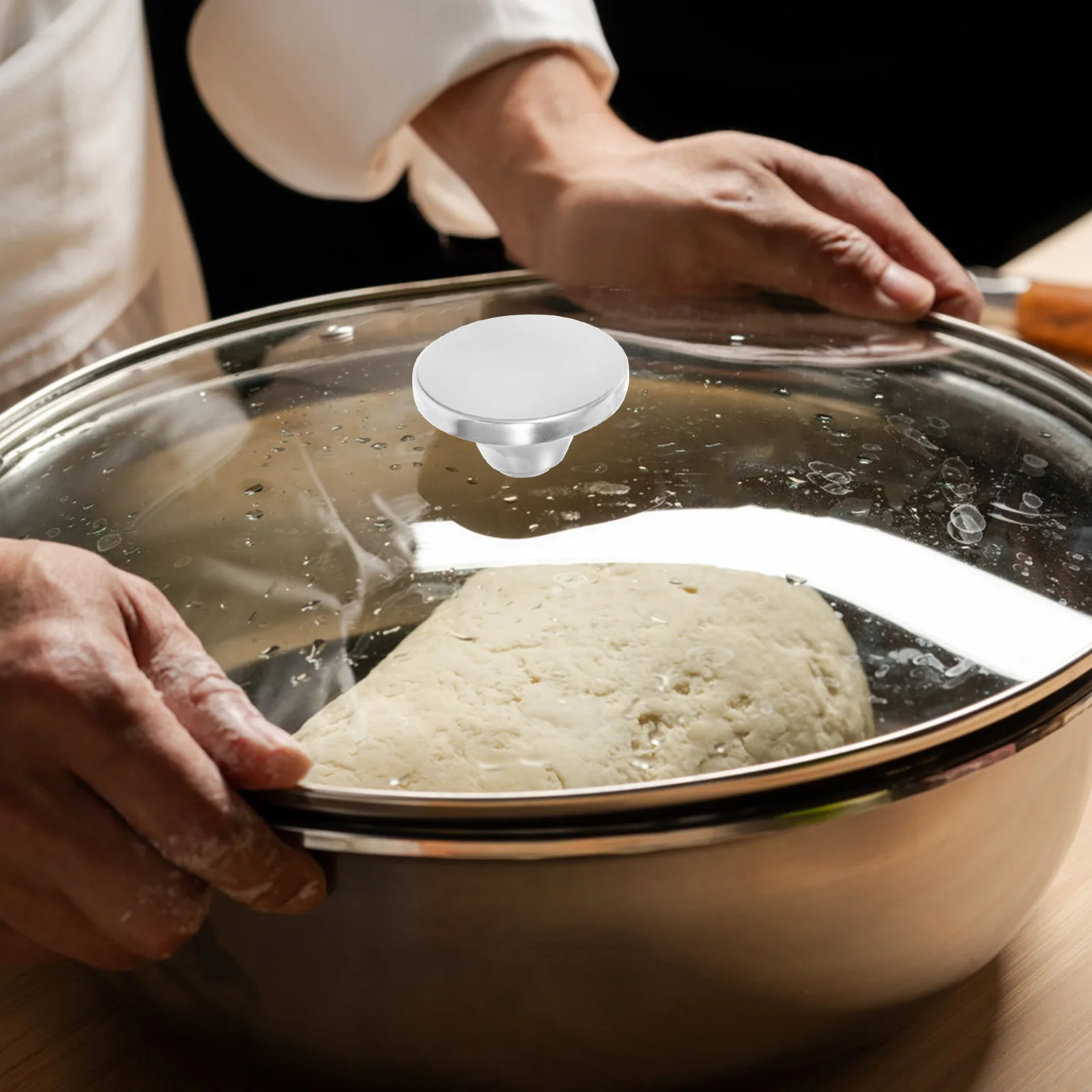 

2Pcs Pot Lid Handles Stainless Steel Replacement Heat Resistant Anti-Scald Knobs Universal Fit for Glass Pan Covers Kitchen