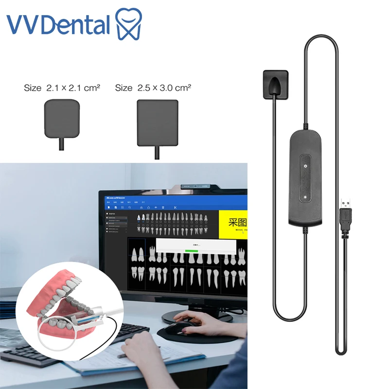 Cyfrowy czujnik rentgenowski VVDental Wewnątrzustny układ cyfrowy Obraz HD Kompatybilny z różnymi generatorami rentgenowców Stomatologia
