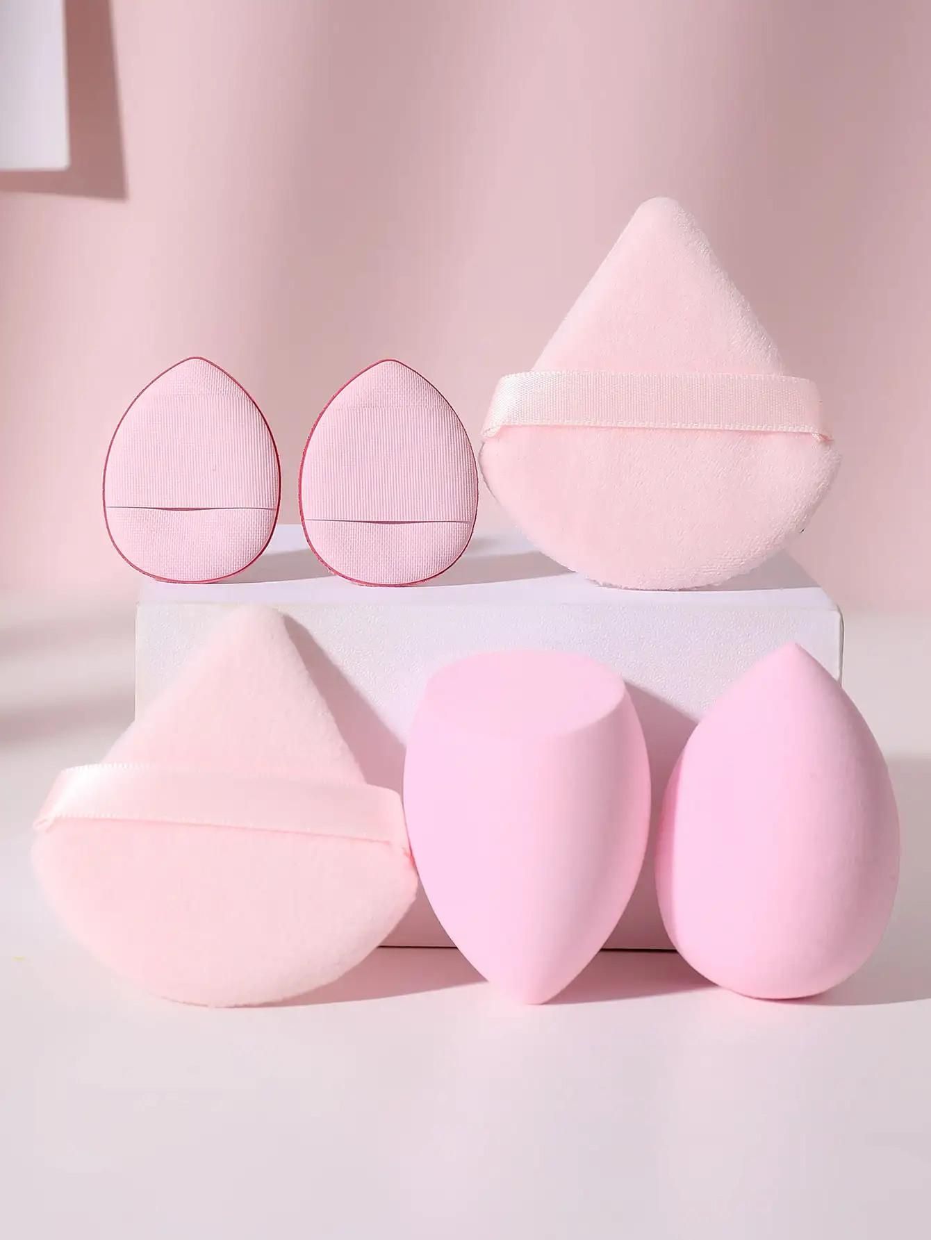 6PCS Soft Triangle Makeup Puff Set: Ideal for Cream/Powder Concealer & Loose Powder, Achieve Flawless Face Makeup