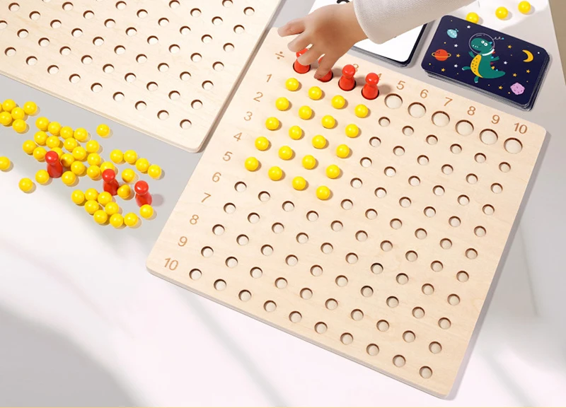 Montessori 99 Multiplication Board Maths Teaching Aid Multiplication and Division Board Early Education Children's Puzzle Toys
