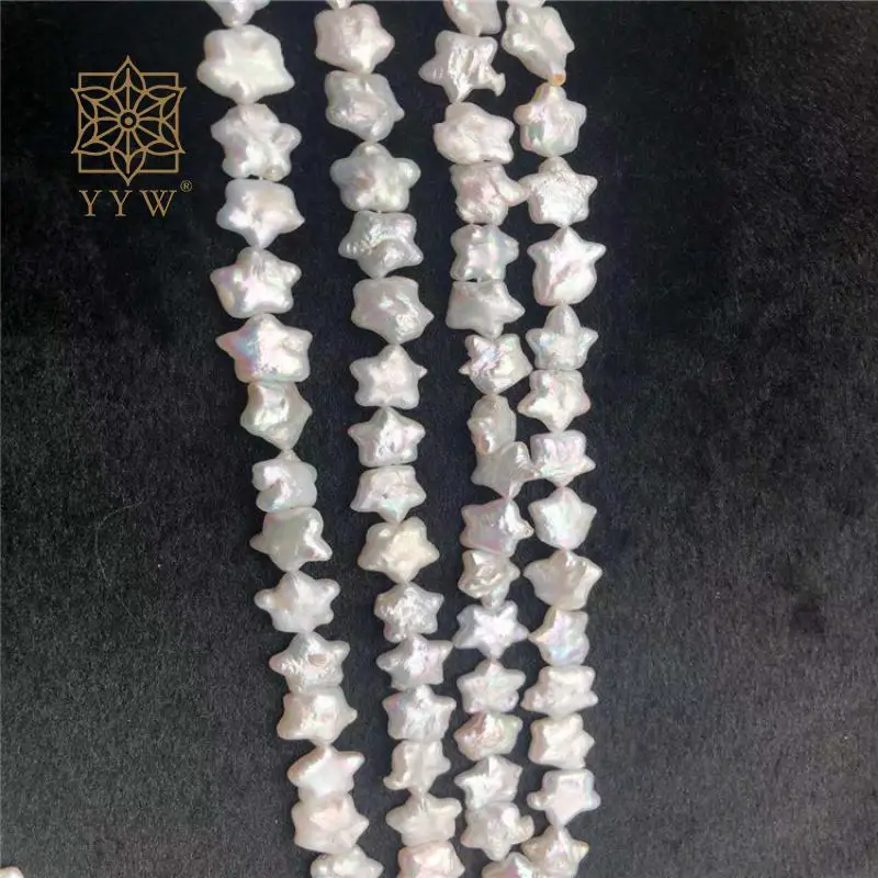 ABOUT 16Inch 11-12mm Star Shape Cultured Baroque Natural Freshwater Pearl Loose Beads For Jewelry Making Necklace Bracelet