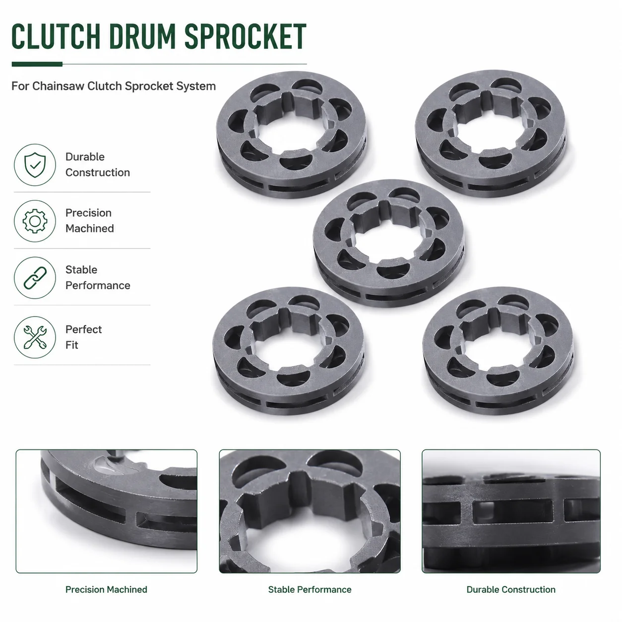5 Pcs Clutch Drum Rim Sprocket - đánh giá và giá Stihl Chainsaw Ms170